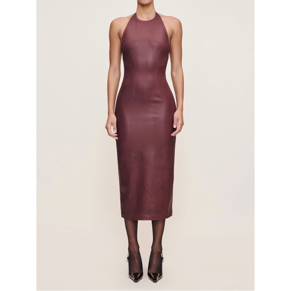 BNWT DL1961 Esme Dress Halter MidiSaffron Coated size xs